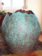 Teal and Brown Vase by Nancy Hagerman