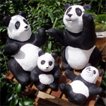 1600 Pandas in Papier Mache by David Osborne