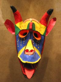 Mask on display at the Museum of Antrophology
