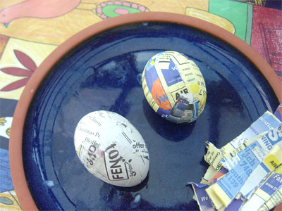 paper mache egg