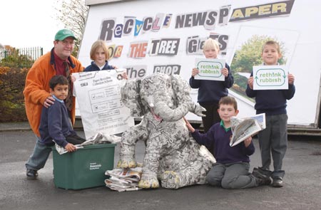 Just one of the many promotional photocalls that Ernie took part in. This one was for the Rossendale Advertiser.