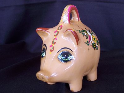 Modern-era piggy bank, again with no coin slot. 1980 - current.