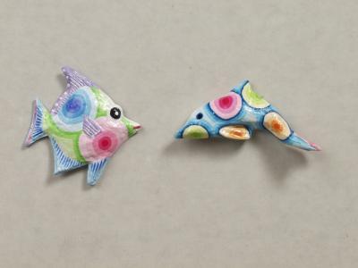 "Fish & Dolphin magnets" by Maya Badran