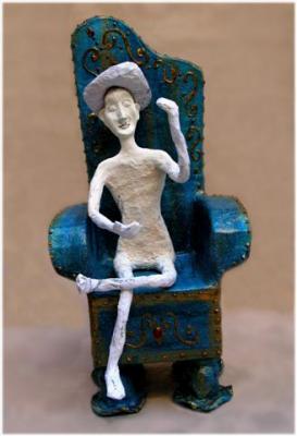 "nude king on throne" by Louise Rosenfeld