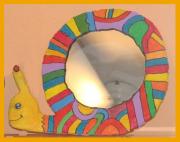 papier-mache mirror frame - snail by Lilach Vidal