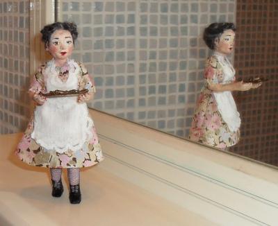 "miniature papiermache doll" by Suzan Geridönmez