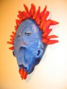 Blue Face Red Hair 2 by Mike Walker