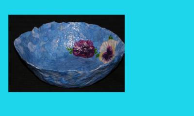 "Blue Pansy Bowl" by Kerry Faraone