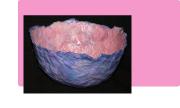 pink and purple bowl by Kerry Faraone