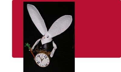 "White Rabbit Clock" by Kerry Faraone