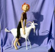 Goat riding by Helene De Vos