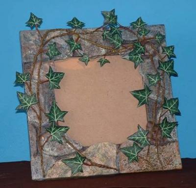 "Ivy covered wall mirror/picture frame" by Davey B