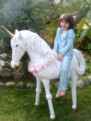 "Spencer on Baby Unicorn" by Diane Sarracino