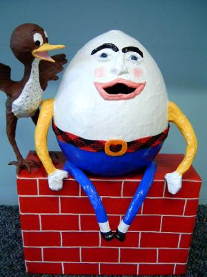 "Humpty Dumpty and Baby Bird" by Diane Sarracino