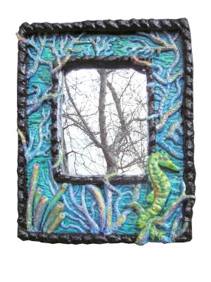 "8X10 Seahorse mirror" by Christina Colwell
