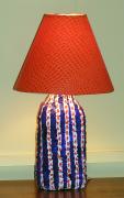 Blue Striped Lamp by Elsa Rubenstein