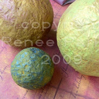 "Planets Decorative Mache Pulp Spheres" by Renee Parker