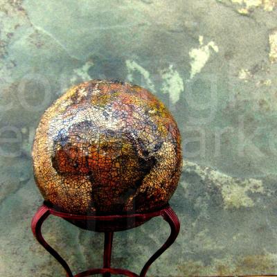 "Salvaged Earth Rustic Abstract Globe" by Renee Parker