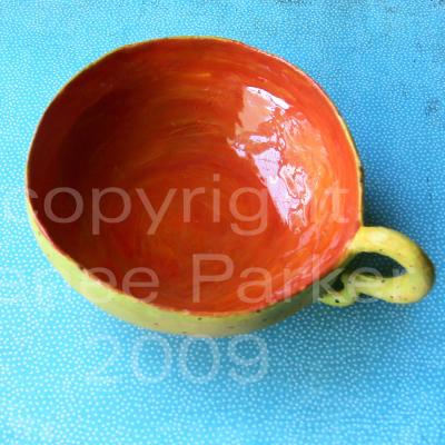 "Succulent Sweet Papier Mache Teacup" by Renee Parker