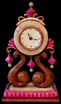 "Small Rococco Clock, H 35 cm" by Siri F. Berruti