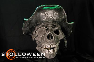 "Papier Mache Pirate Skull (2008)" by Scott A. Stoll