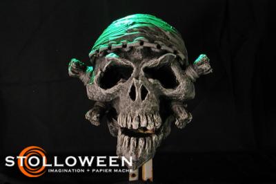 "Papier Mache Pirate Skull (2008)" by Scott A. Stoll