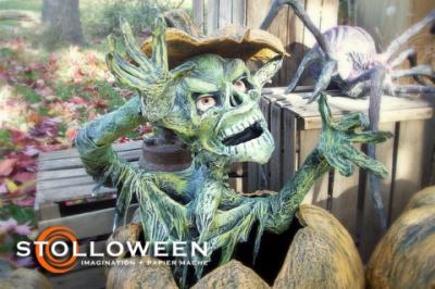 "Papier Mache Pumpkin Beast(2008)" by Scott A. Stoll