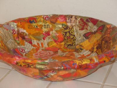 "bowl with collage" by Ruth Gal