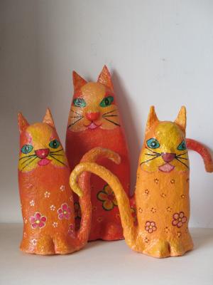 "three orange cats" by Ruth Gal
