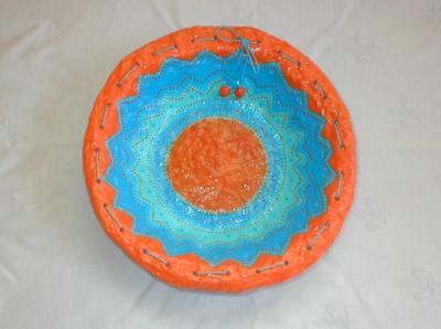 "Orange & Turquoise bowl" by Anat Dvir