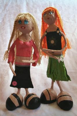 "Paper Mache dolls" by Anat Dvir