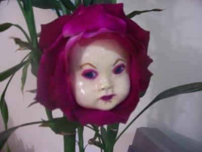 "PURPLE FLOWERFACE" by Dahlia Oren