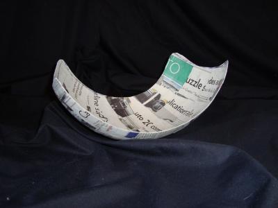 "newsprint bowl /bol de papier journaux" by Lucie Dionne