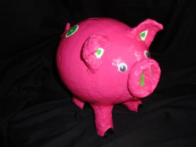 "piggy the money bank / piggy la tirelire" by Lucie Dionne