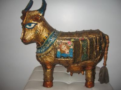 "Queen  in a Golden Cow" by Marie Anne Dillen Cassis