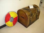 Treasure chest and shield by Patricia Milo