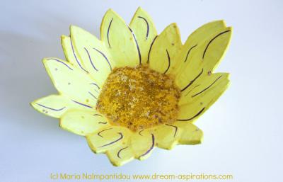 "yellow  flower bowl" by Maria Nalbantidou