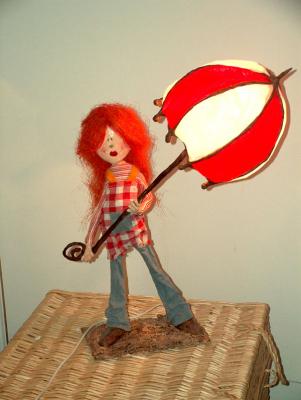 "Lamp - redhead girl" by Sandra Spiridonov