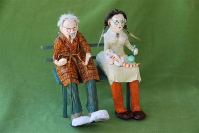 "old man and woman" by Varda Shnaider