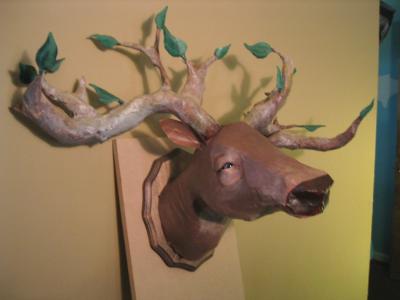 "Deer with tree antlers" by Meg Lemieur