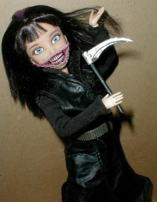 "Kuchisake Onna Customized Doll" by Mark Patraw