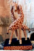 Snuggling Giraffes by Carolyn Bispels