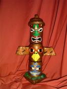 Totem Pole Desk Top Cannisters by Carolyn Bispels