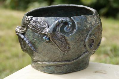 "dragonfly knitting bowl" by Joanne Pringle