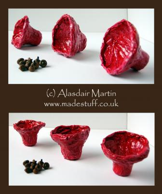 "Red Mould Bowls" by Alasdair Martin