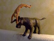 Leaping of a bull. Danger overcoming. by Andrey Gavrilov