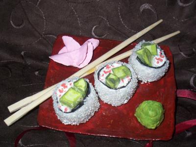 "sushi plate hat" by Bethany Leino