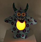 Monster night light dark by Philip Bell