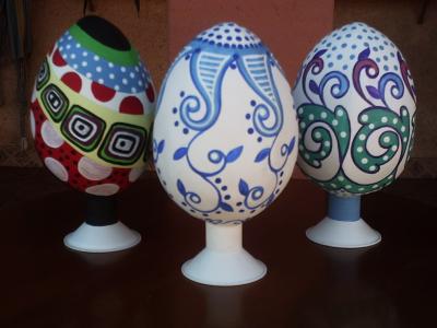 "THREE PAINTED EGGS (Fabergé)" by Rui Moura
