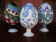 THREE PAINTED EGGS (Fabergé) by Rui Moura